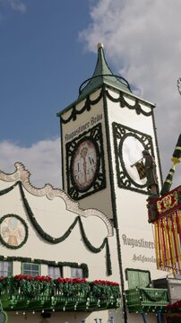festival spectacle imagery, traditional bavarian celebration scene, colorful street fair with historic charm, vibrant festival setting showcasing cultural traditions and local customs