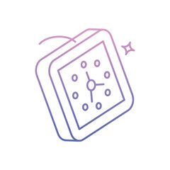 Clock icon clean and modern vector illustration