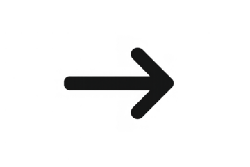Black right arrow symbol indicating direction, movement, and navigation. Icon for next, forward, advance, or proceeding