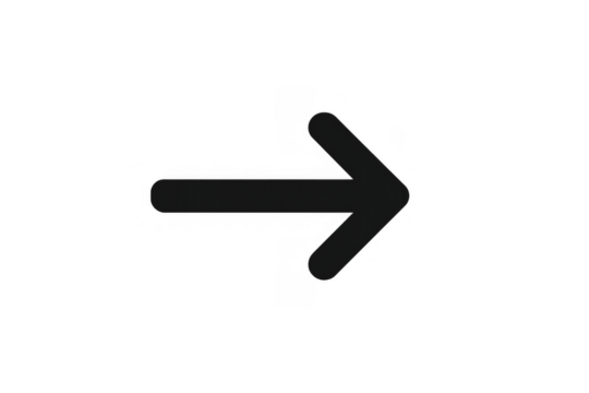 Black right arrow symbol indicating direction, movement, and navigation. Icon for next, forward, advance, or proceeding