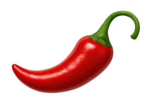 Red hot chili pepper with vibrant color, a fresh spicy ingredient for cooking and adding a kick to dishes, transparent background