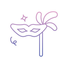 Party Mask icon clean and modern vector illustration