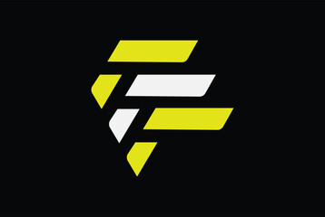 Initial letter FFF OR TTT Logo vector illustration for business, brand, company, organization.