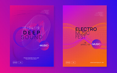 Discotheque Design. Electronic Audio Invitation. Fest Festival Element. Edm Set. Violet Techno Poster. Blue Night Club Background. Electro Invite. Green Discotheque Design