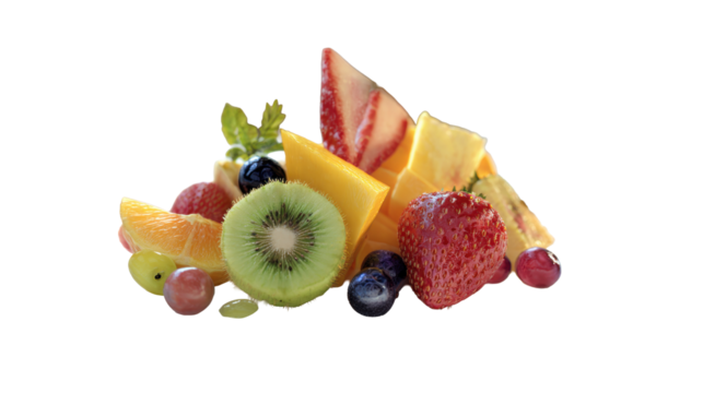Vibrant fruit medley bursting with fresh flavors, a healthy and delicious arrangement of nature's sweetest treats for your culinary creations