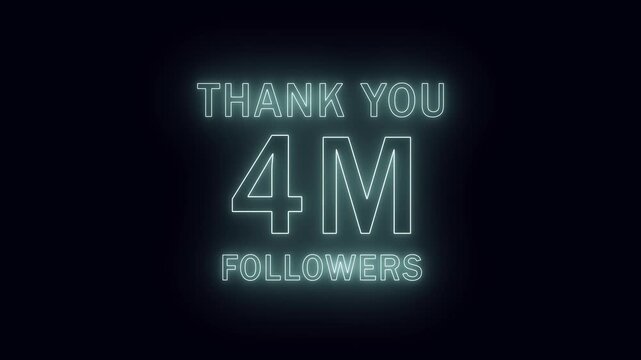 Thank you 5M followers with neon effect