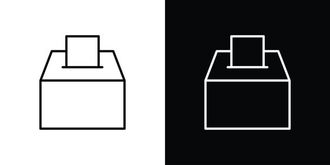 Ballot icon. Outline symbol for Website UI