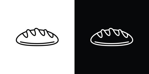 Bread icon. Outline symbol for Website UI