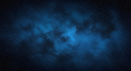 Naklejka premium Stunning starry night sky with vibrant blue nebula and countless stars, perfect for background use or creative projects