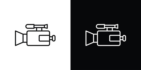 Camcorder icon. Outline symbol for Website UI