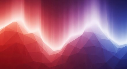 Abstract Low Poly Gradient Background in Red and Blue