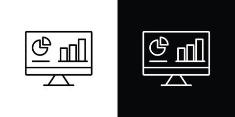Dashboard icon. Outline symbol for Website UI