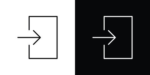 Log out icon. Outline symbol for Website UI