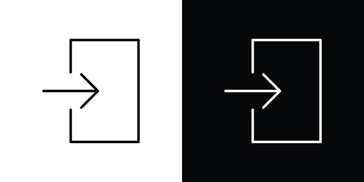 Log out icon. Outline symbol for Website UI