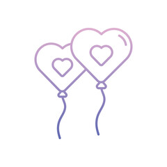 Heart Balloons vector icon