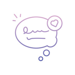 Romantic Chat vector icon