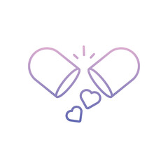 Love Pill vector icon