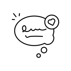 Romantic Chat vector icon