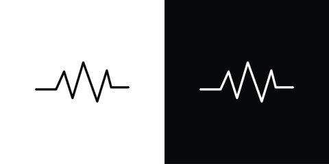 Pulse icon. Outline symbol for Website UI