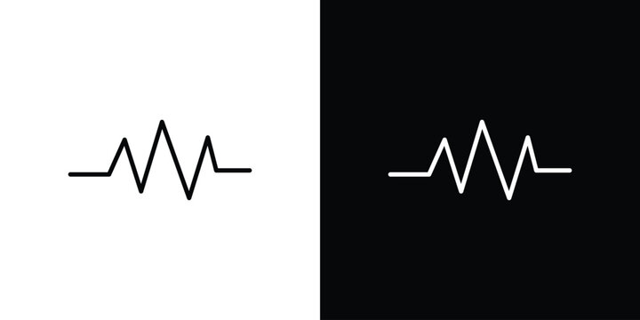 Pulse icon. Outline symbol for Website UI