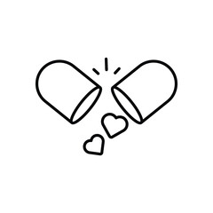 Love Pill vector icon