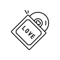 Romantic Cd vector icon