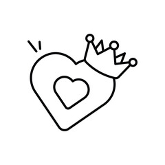 King Love vector icon