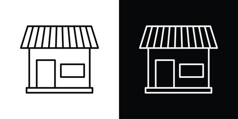 Store icon. Outline symbol for Website UI