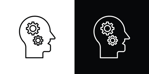 Thinking icon. Outline symbol for Website UI