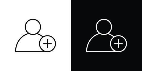 User add icon. Outline symbol for Website UI
