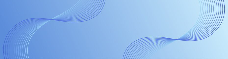Abstract background with lines and waves. Web banner size. Element for design isolated. Vector background for brochure, flyer, poster. Blue gradient. Christmas background