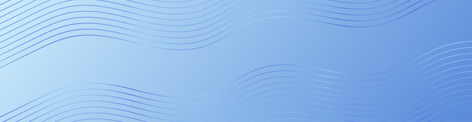 Abstract background with lines and waves. Web banner size. Element for design isolated. Vector background for brochure, flyer, poster. Blue gradient. Christmas background