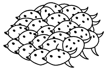 Birds Line Art Bundle Vector on White Background