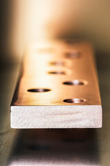 Copper grounding busbar used in electrical and power industry installations