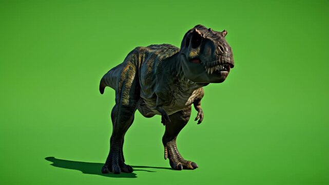 Tyrannosaurus Rex idle 3D Video Animation Transparent Alpha