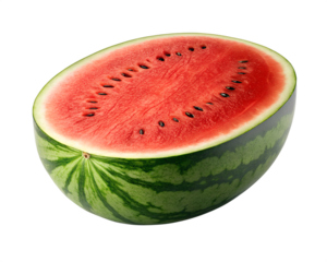 watermelon isolated on transparent white background full depth of field clipping path