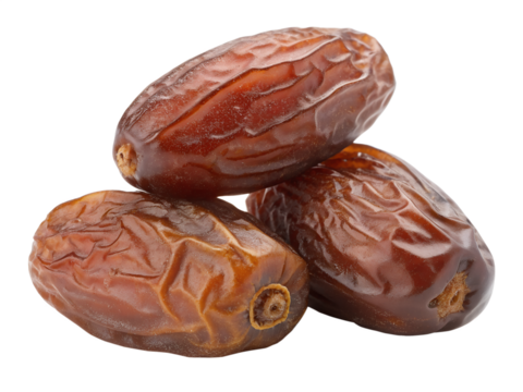 dates isolated on transparent white background full depth of field clipping path