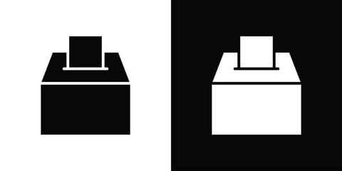 Ballot icons in black and white shilhouette style for App Ui