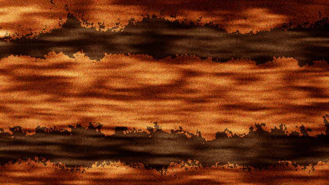 Orange and brown texture background with a horizontal rust effect, rough and sandy grunge details, digital decoration and visual element