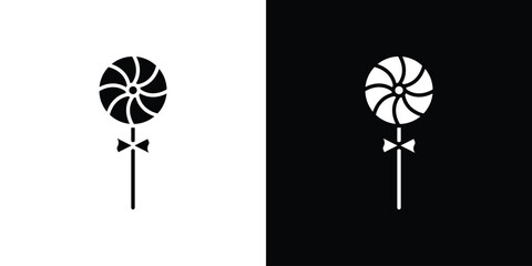 Candy icons in black and white shilhouette style for App Ui