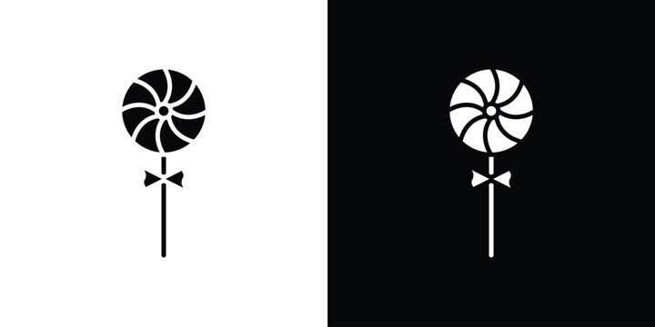 Candy icons in black and white shilhouette style for App Ui