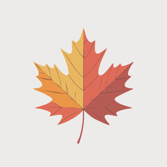 Obraz premium Gradient Autumn Maple Leaf Illustration Vector