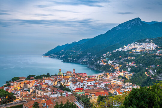 Vietri Sul Mare, Italy town skyline on the Amalfi Coast 1486