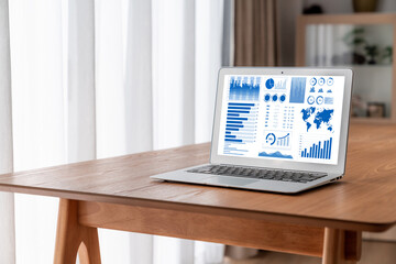 Business data dashboard provide modish business intelligence analytic for marketing strategy planning