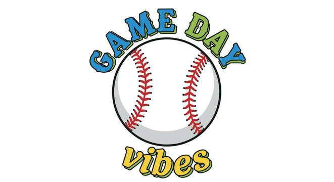 Game day vibes with a baseball a celebratory illustration for sports fans