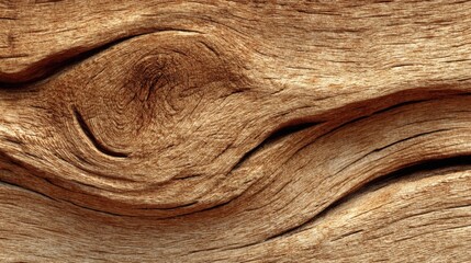 Oak wood texture background displays a knot detail and realistic grain pattern