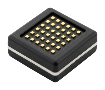 Innovative microchip development tech lab product showcase isolated on transparent background