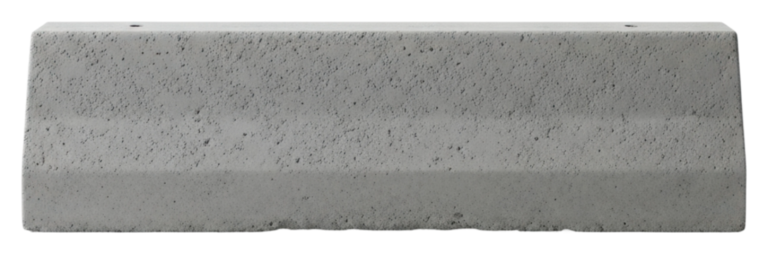 Concrete barrier installation urban visual content perspective isolated on transparent background