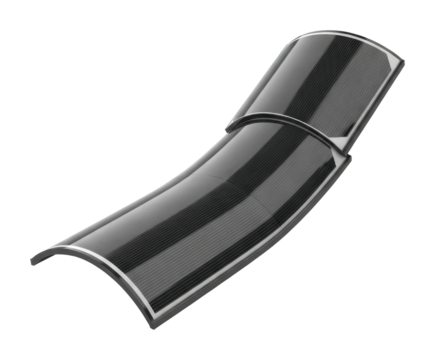 Industrial insights into carbon fiber component manufacturing process isolated on transparent background