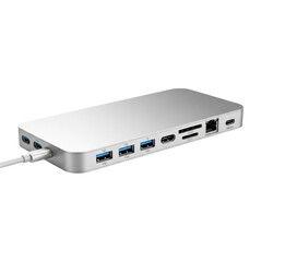 Connecting devices usb hub overview home office product tech isolated on transparent background